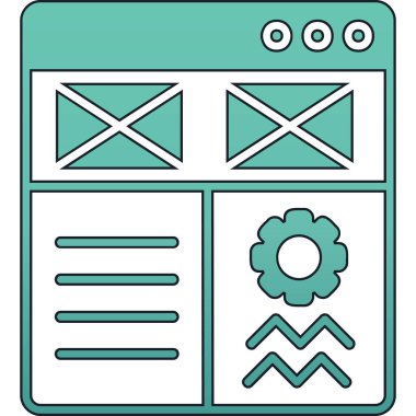 Tarayıcı web sayfası simgesi - taslak biçimi