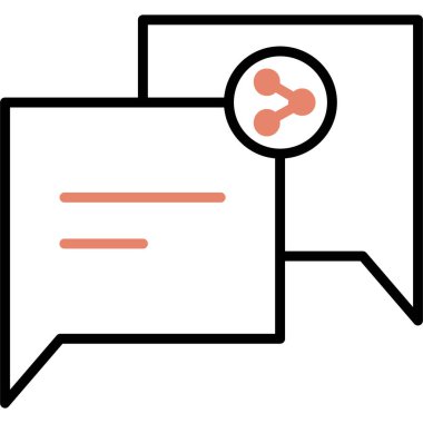 Sohbet simgesi, basit vektör illüstrasyonu