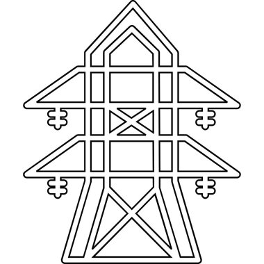 Bir ağaç simgesinin vektör illüstrasyonu