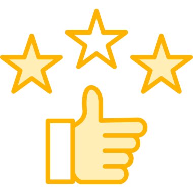 derecelendirme yıldızı ikonu. çizgi derecelendirme yıldız vektör rengi düz izole