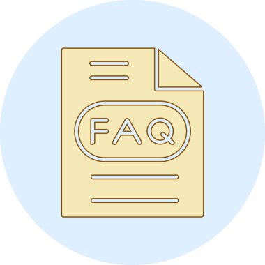Faq simgesi. vektör illüstrasyonu