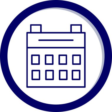 Takvim. Web simgesi basit illüstrasyon