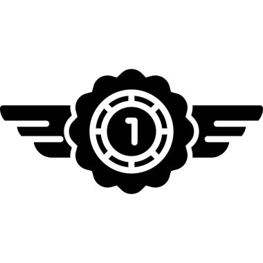 Kanat simgesi olan amblem, basit biçim