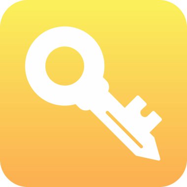 anahtar simgesi, basit düz vektör illüstrasyonu