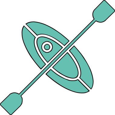 golf ekipmanı simgesi renk ana hatları vektörü