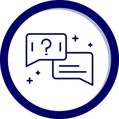 Bir sorum var. Web simgesi basit illüstrasyon