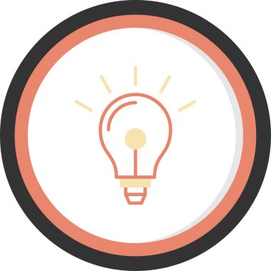 fikir ampul simgesi vektör illüstrasyon