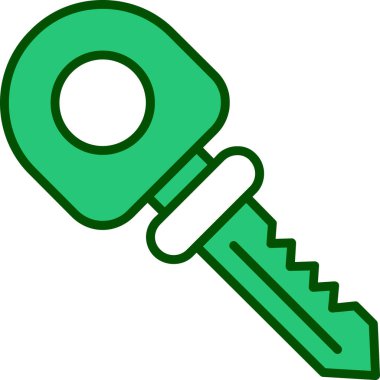 Anahtar simgesi vektör illüstrasyonu