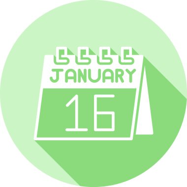 düz siyah çizgi simgesi, takvim tarihi ve ayı