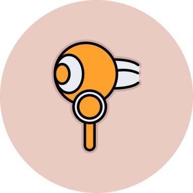 Fırçalı şirin bir karikatür simgesinin vektör çizimi