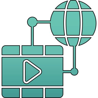 TV televizyon yayın simgesi