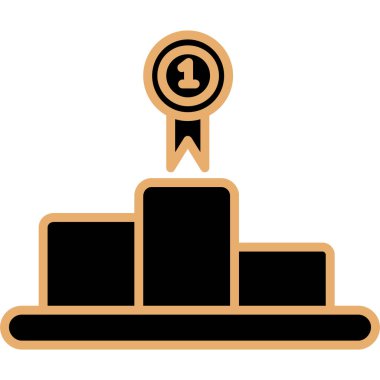 Altın kupa simgesi, siyah stil