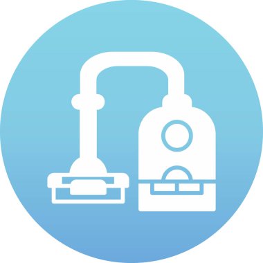 gaz kazan simgesi, basit vektör illüstrasyonu