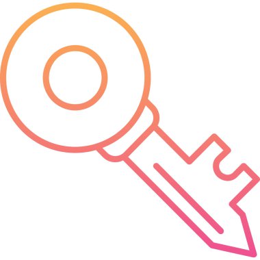 Anahtar simgesi vektör illüstrasyonu