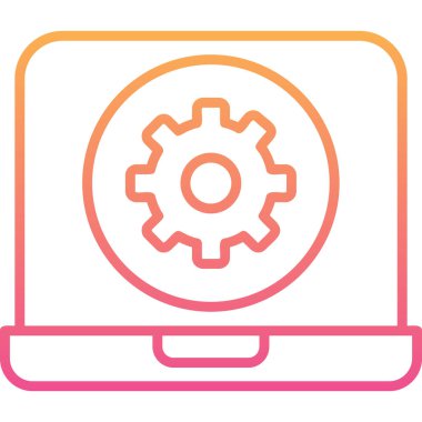 Bilgisayar. Web simgesi basit illüstrasyon