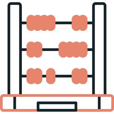 Abaküs simgesi. vektör illüstrasyonu
