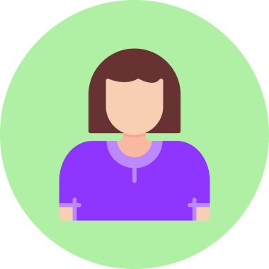 kadın avatar vektör simgesi