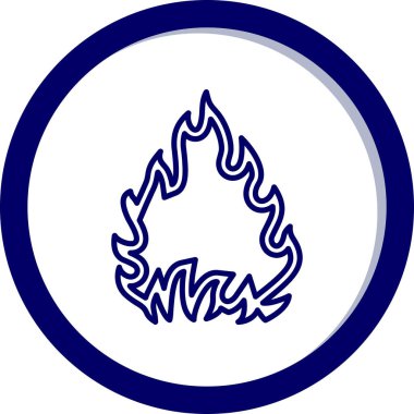 Ateş simgesi, vektör çizimi