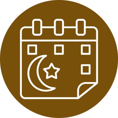 Takvim simgesi, vektör çizimi