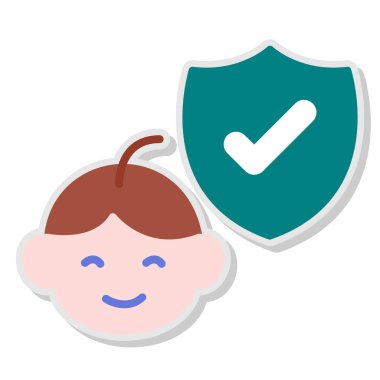 bebek kız simge vektörü