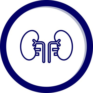 Böbrek. Web simgesi basit illüstrasyon