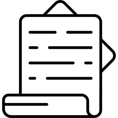 belge kağıt simgesi ana hat biçiminde