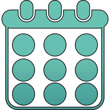 Takvim. Web simgesi basit illüstrasyon