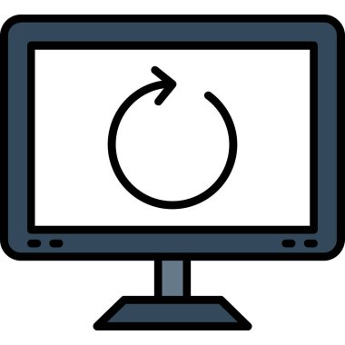 Bilgisayar. Web simgesi basit illüstrasyon