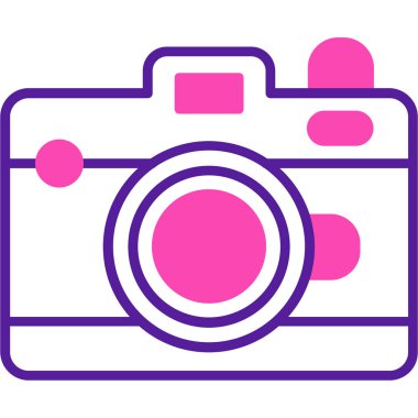 kamera simgesi vektör illüstrasyonu