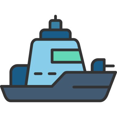 tekne ikonu vektör illüstrasyonu