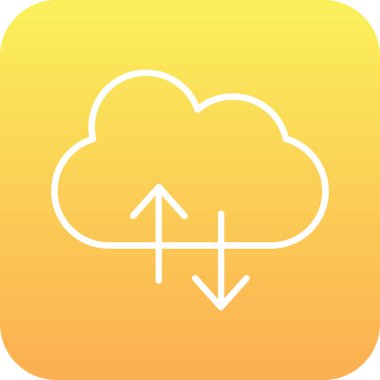 Bulut hesaplama simgesi vektör illüstrasyonu