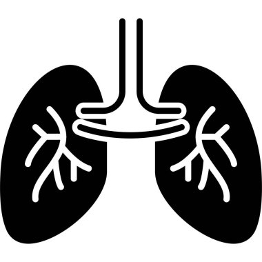 Basit siyah akciğer grafik tasarımı