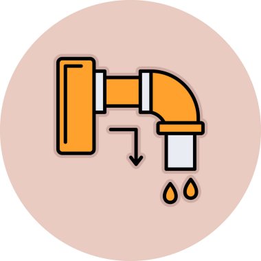 Musluk. Web simgesi basit illüstrasyon, su musluğu vektörü