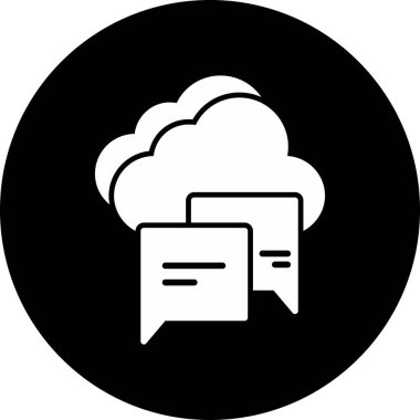 Bulut hesaplama simgesi vektör illüstrasyonu