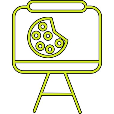 Pizza yemek ikonu. Beyaz arkaplanda izole edilmiş web için pizza vektör simgesi