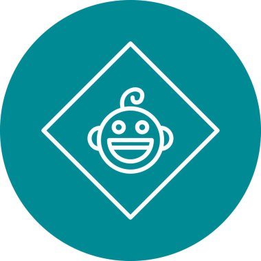 Maske simgesi olan bir maymunun vektör çizimi