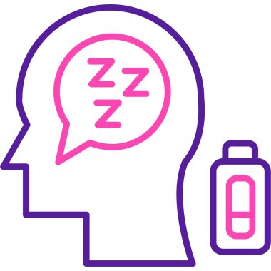 uykusuzluk. Web simgesi basit illüstrasyon