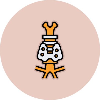 Tatlı çizgi film karakteri simgesinin vektör çizimi