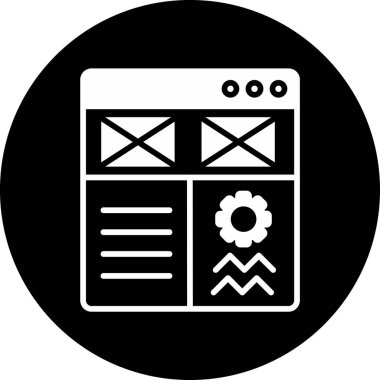 websitesi glyph vektör simgesi tasarımı