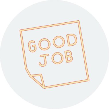 İnce çizgi şeklinde iyi iş simgesi. vektör çizimi