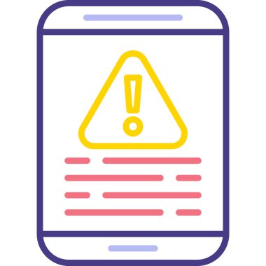 Alarm mobil simgesi ana hat biçiminde uyarıComment