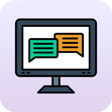 Sohbet simgesi vektör illüstrasyonu