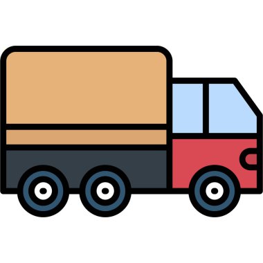 kamyon vektör simgesi modern basit vektör illüstrasyonu