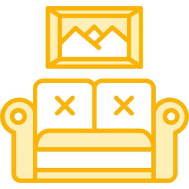 Yatak mobilya kutsal kişilerin resmi, vektör çizim