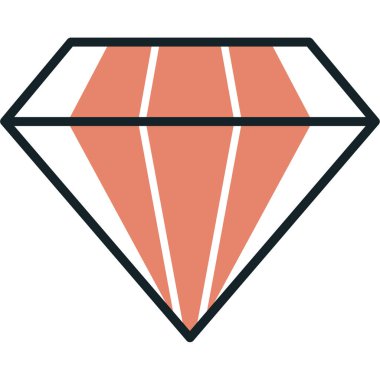 Elmas simgesi vektör illüstrasyonu