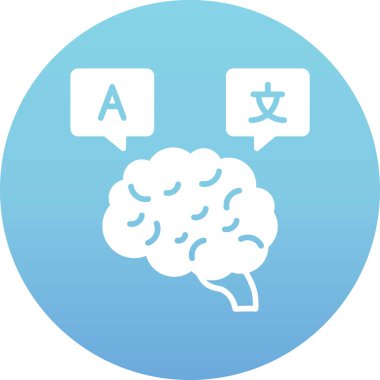 Beyin. Web simgesi basit tasarım