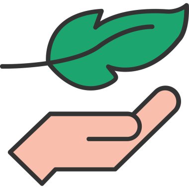 Ekoloji çevresi simgesi - ana hatlar biçiminde