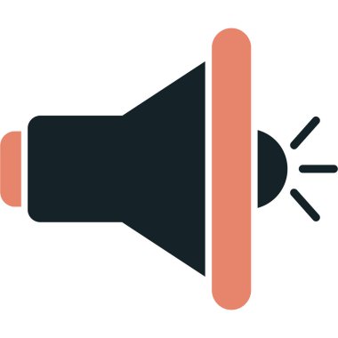 hoparlör düz simgesi, vektör, illüstrasyon