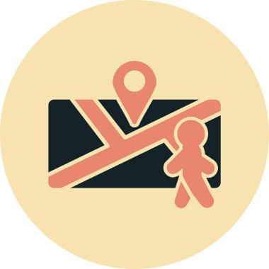 harita konumu ikon vektör illüstrasyonu