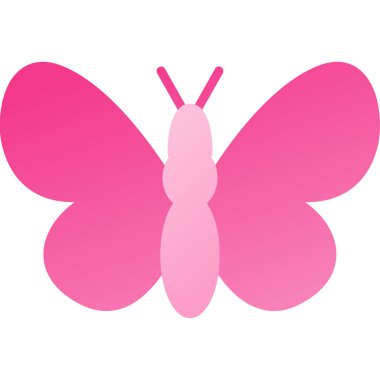 Kelebek simgesi. düz tasarım